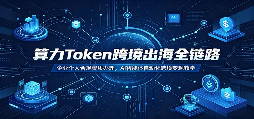 算力Token跨境出海全链路:企业个人合规资质办理,AI智能体自动化跨境变现教学-33资源网