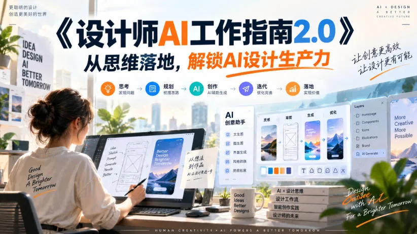 《设计师AI工作指南2.0》从思维落地-无水印,解锁AI设计生产力-33资源网