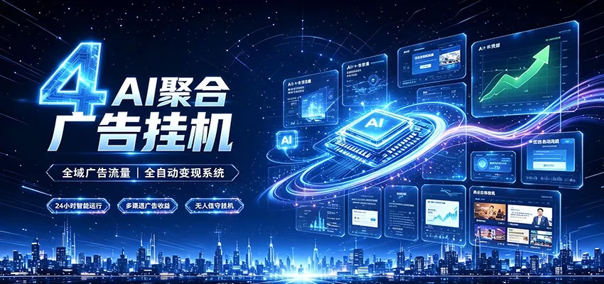 全域广告流量聚合，AI无人挂机稳赚佣金，打造长期稳定被动收入副业-33资源网