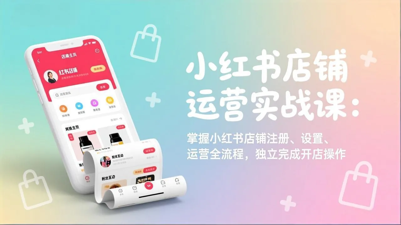小红书店铺运营实战课：掌握小红书店铺注册、设置、运营全流程，独立完成开店操作-33资源网