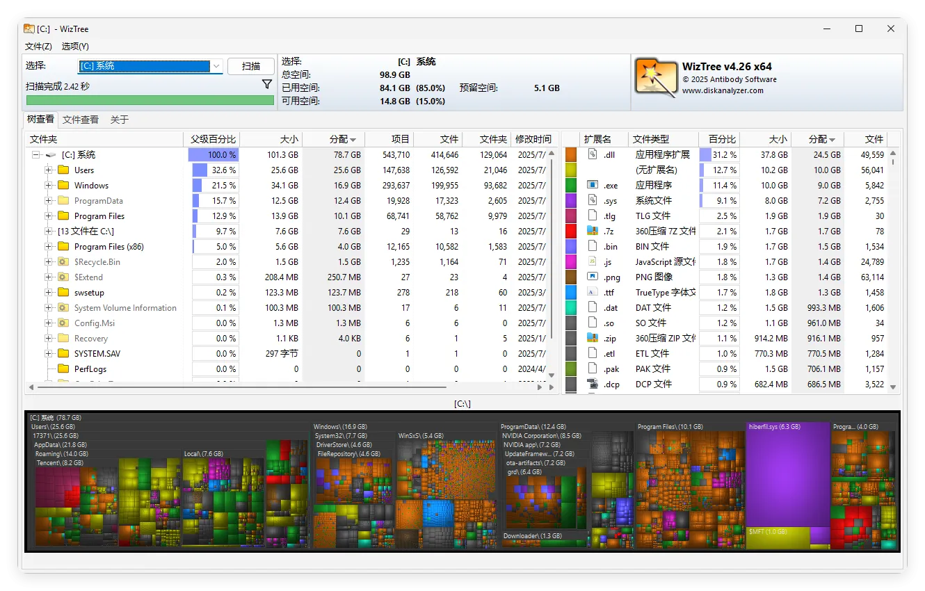 WizTree磁盘分析工具v4.30便携版-33资源网