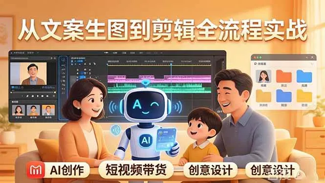 （17916期）原创 AI 剧情短视频带货：AI+家庭剧情+带货广告，从文案生图到剪辑全流程实战-33资源网