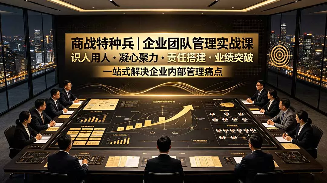 商战特种兵|企业团队管理实战课:识人用人|凝心聚力|责任搭建|业绩突破,一站式解决企业内部管理痛点-33资源网