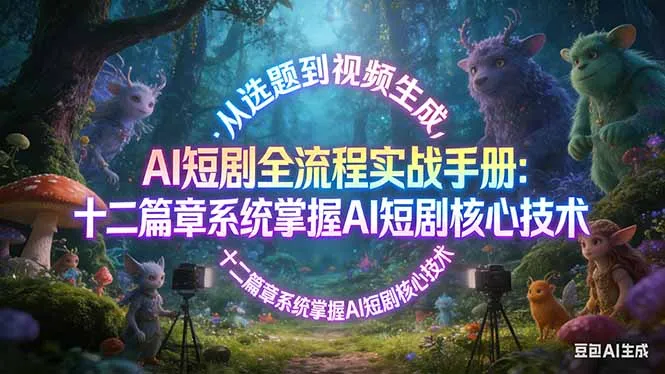 AI 短剧全流程实战手册：从选题到视频生成，十二篇章系统掌握 AI 短剧核心技术-33资源网