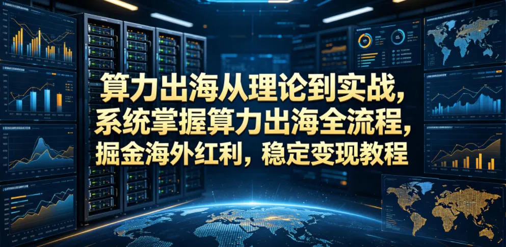 算力出海从理论到实战,系统掌握算力出海全流程,掘金海外红利,稳定变现教程-33资源网