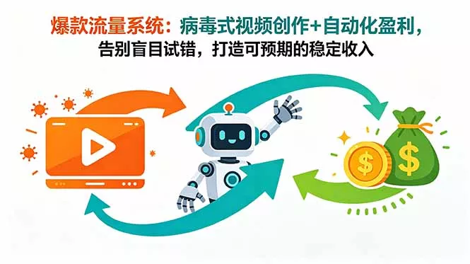 爆款流量系统:病毒式视频创作+自动化盈利,告别盲目试错,打造可预期的稳定收入-33资源网