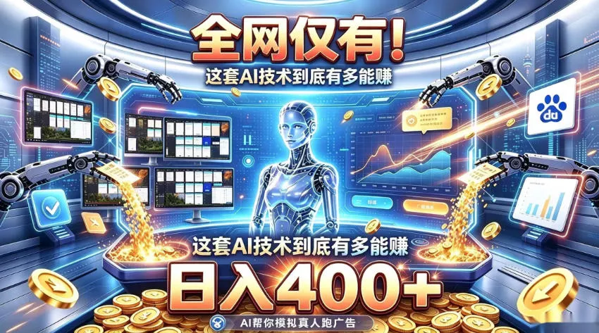 全网仅有!这套AI技术到底有多能賺,日入400+,无需人工干预,实现真正被动变现【揭秘】-33资源网