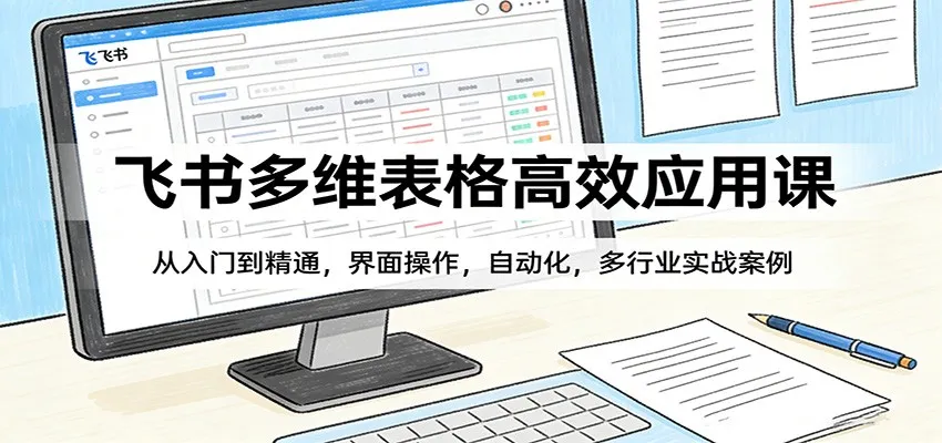 飞书多维表格高效应用课：从入门到精通，界面操作，自动化，多行业实战案例-33资源网