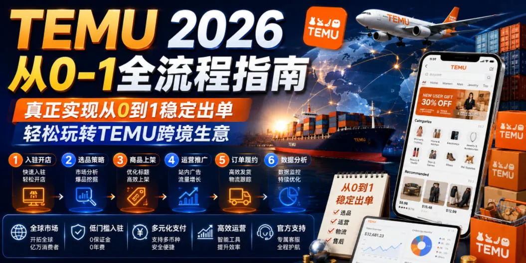 TEMU 2026从0-1全流程指南,真正实现从0到1稳定出单,轻松玩转TEMU跨境生意-33资源网