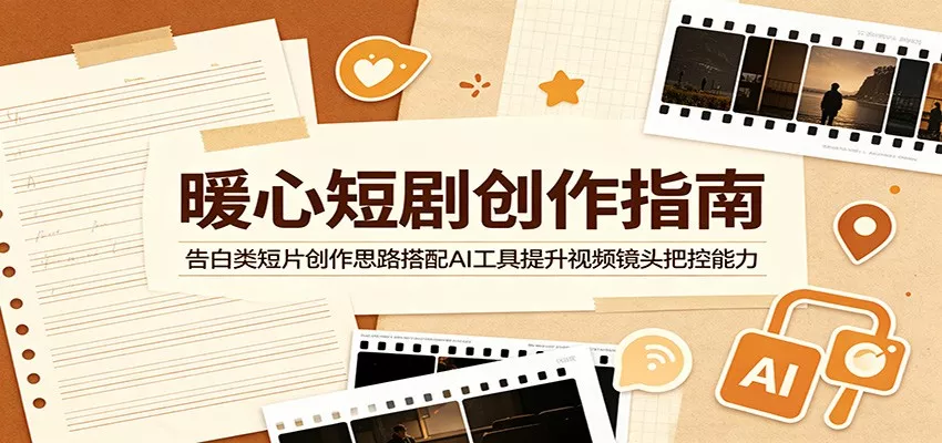 暖心短剧创作指南：告白类短片创作思路搭配AI工具提升视频镜头把控能力-33资源网