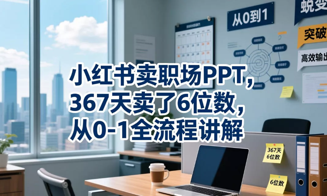 小红书卖职场PPT,367天卖了6位数,从0-1全流程讲解-33资源网