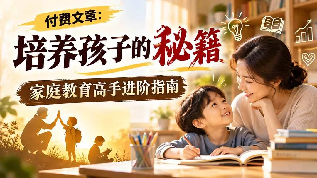 （20919期）付费文章：培养孩子的秘籍，家庭教育高手进阶指南-33资源网