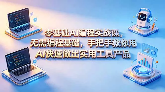零基础AI编程实战课-更新,无需编程基础,手把手教你用AI快速做出实用工具产品-33资源网
