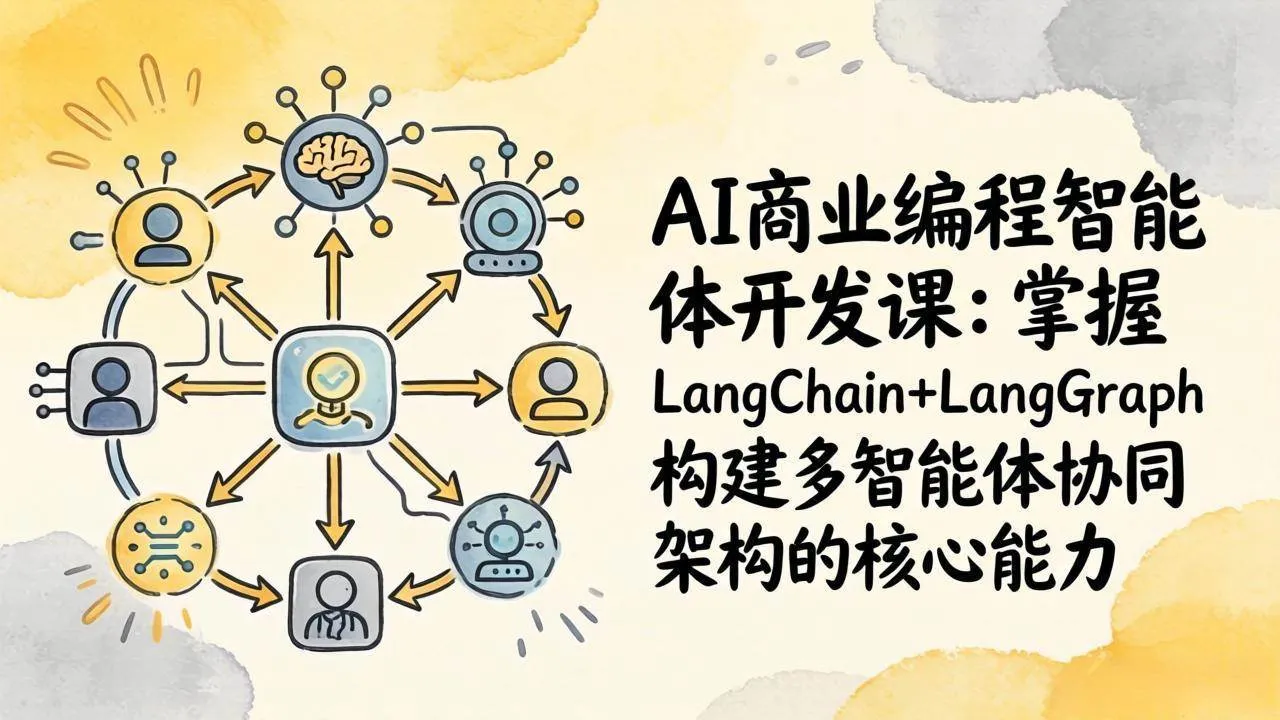 （17608期）AI商业编程智能体开发课：掌握LangChain+LangGraph构建多智能体协同架构的核心能力-33资源网
