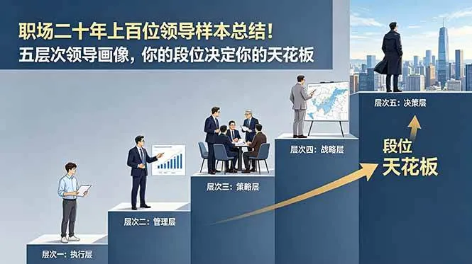 (18900期)付费文章:职场二十年上百位领导样本总结!五层次领导画像,你的段位决定你的天花板-33资源网