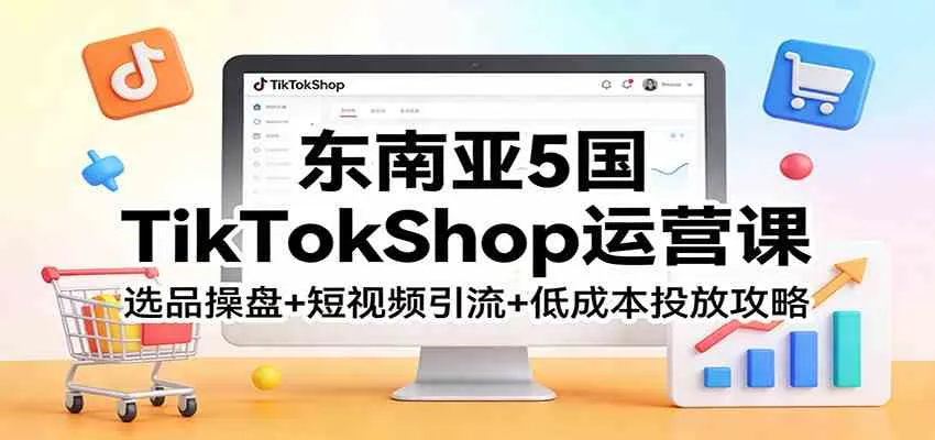 东南亚5国TikTokShop运营课：选品操盘+短视频引流+低成本投放攻略-33资源网