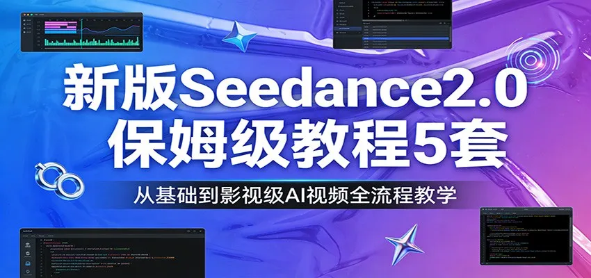 新版Seedance2.0保姆级教程5套：从基础到影视级AI视频全流程教学-33资源网