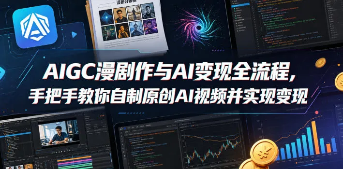 AIGC漫剧创作与AI变现全流程，手把手教你自制原创AI视频并实现变现-33资源网