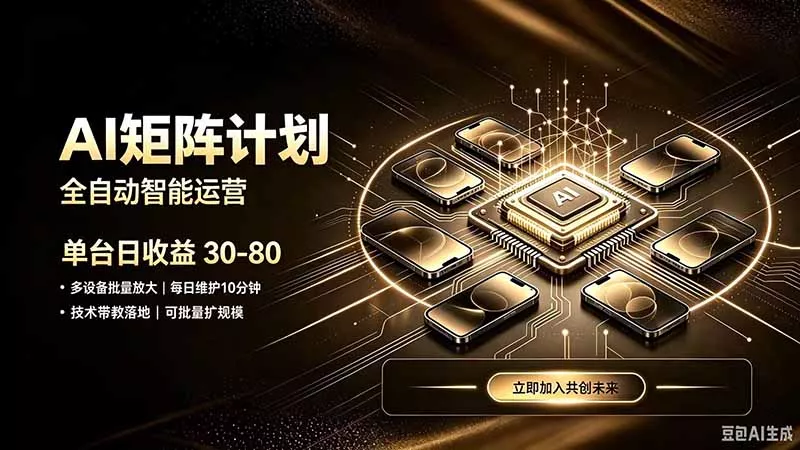AI智能对话,矩阵规模化创业,全程技术扶持,长久稳定,日入800+-33资源网