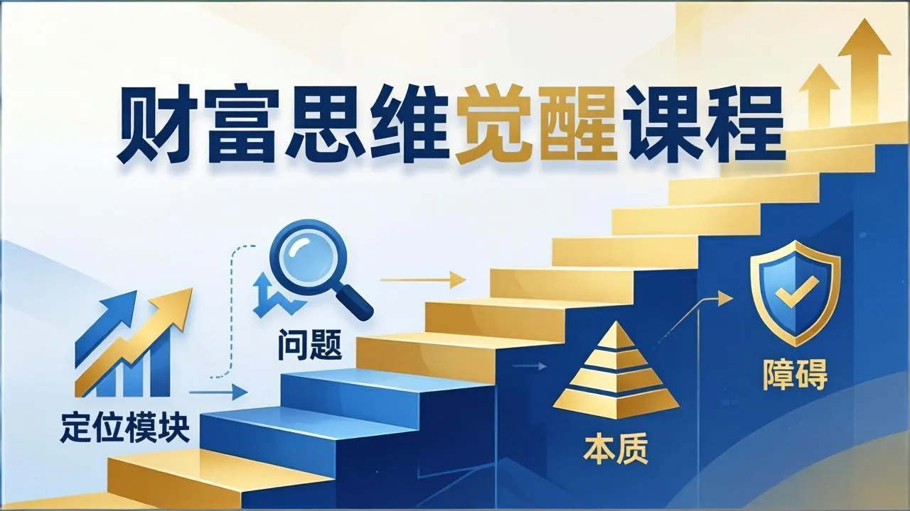 财富思维觉醒第十期：3天大课四大模块，精准定位问题看清本质，扫清人生障碍-33资源网