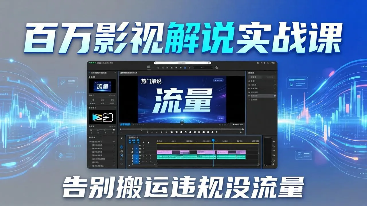 百万影视解说实战课：告别搬运违规没流量，AI文案+配音+剪映，做出能上热门的解说视频-33资源网