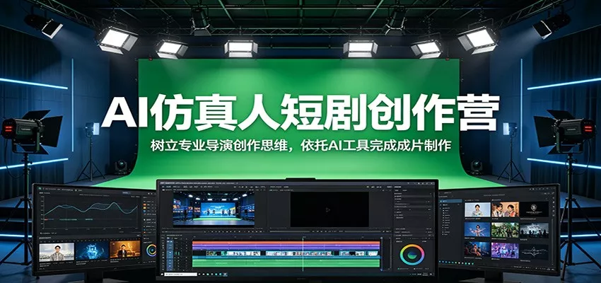 AI仿真人短剧创作营：树立专业导演创作思维，依托AI工具完成成片制作-33资源网