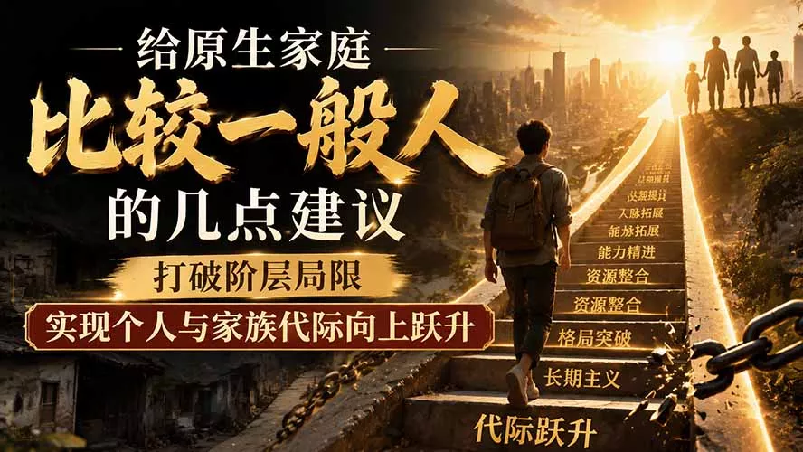 付费文章：给原生家庭比较一般人的几点建议，打破阶层局限，实现个人与家族代际向上跃升-33资源网