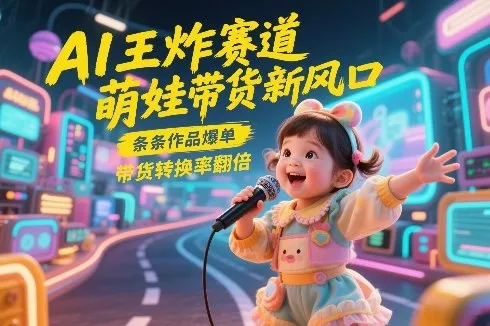AI王炸赛道，萌娃带货新风口，条条作品爆单，带货转换率翻倍，核心逻辑拆解-33资源网