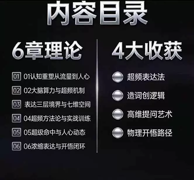 马大个高维表达全套实战课,跳出普通口才教学,大脑超频训练打造原创思想IP体系-33资源网