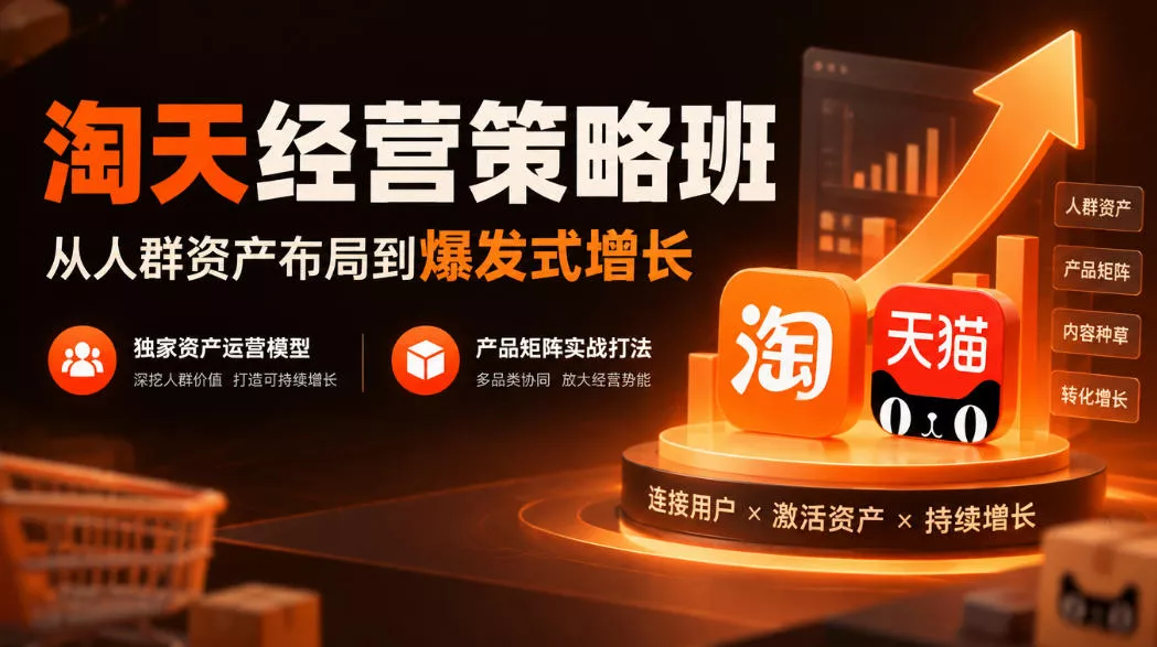淘天经营策略班,从人群资产布局到爆发式增长,独家资产运营模型,产品矩阵实战打法(更新1019)-33资源网