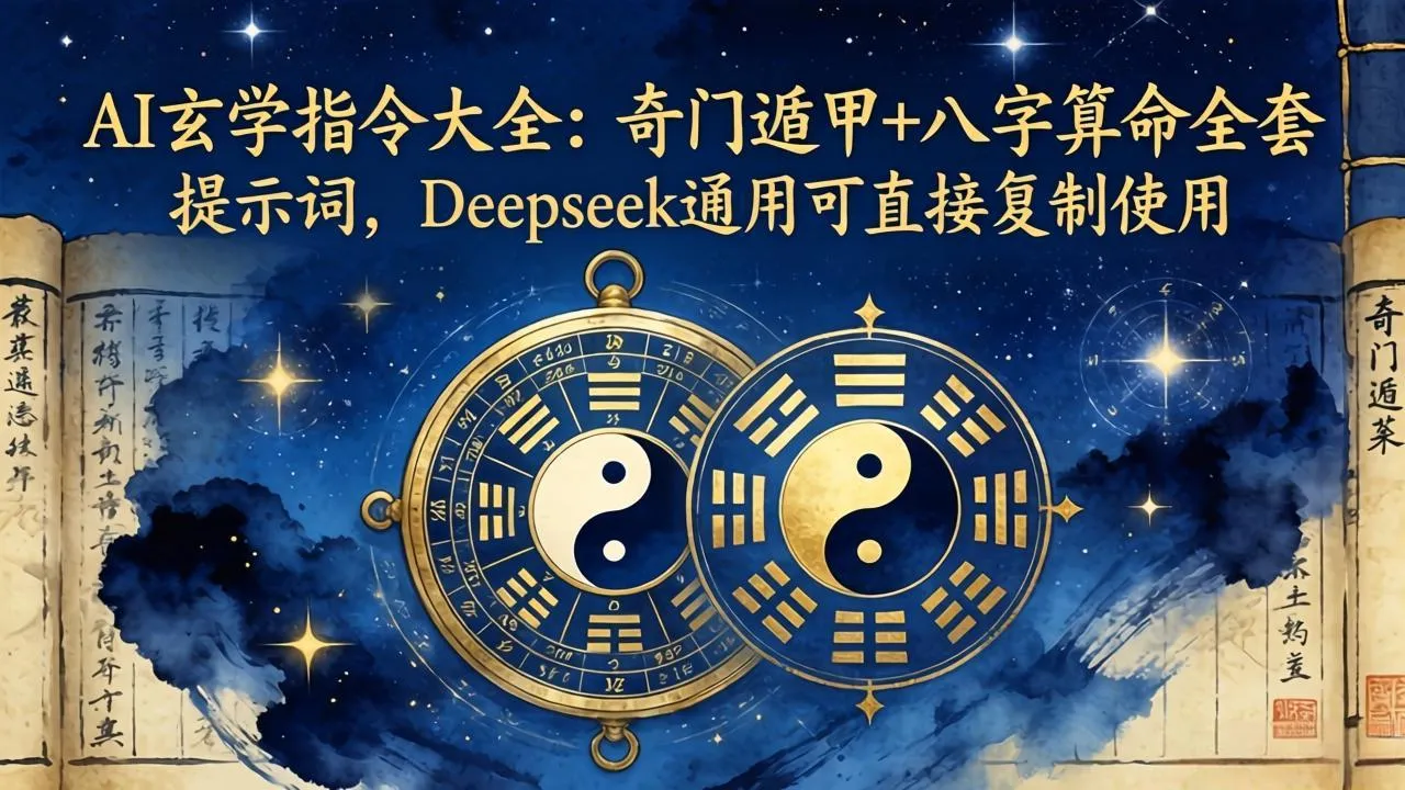 AI玄学指令大全：奇门遁甲+八字算命全套提示词，Deepseek通用可直接复制使用-33资源网