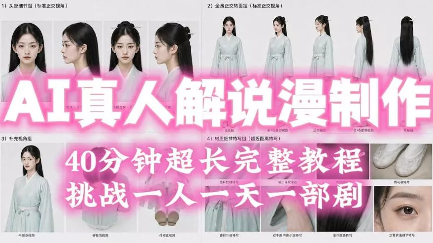 2026年AI真人解说漫剧自动批量化制作教程,40分钟超长完整,自动批量化制作,挑战一人一天一部剧!-33资源网