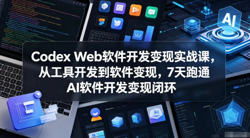 Codex Web软件开发变现实战课，从工具开发到软件变现，7天跑通AI软件开发变现闭环-33资源网