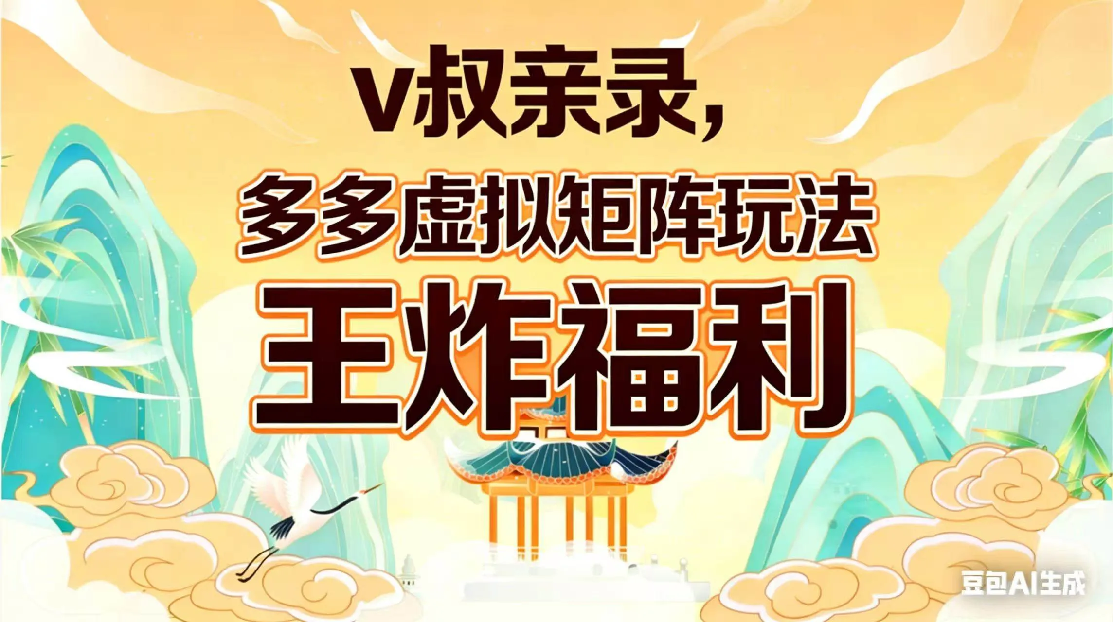 （17733期）v叔亲录，多多虚拟矩阵玩法，王炸福利限时领取-33资源网