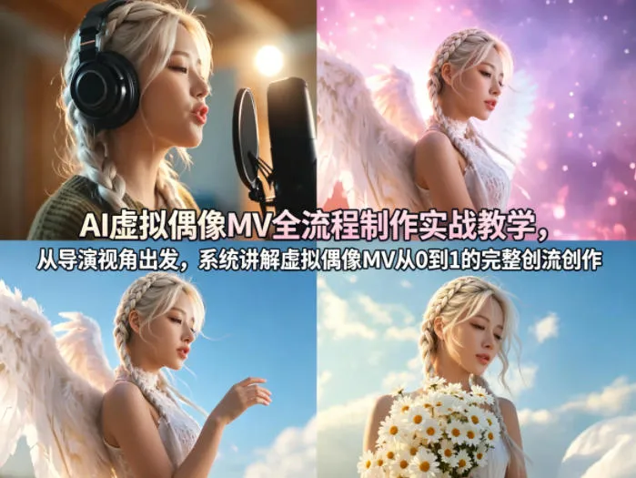 AI虚拟偶像MV全流程制作实战教学，从导演视角出发，系统讲解虚拟偶像MV从0到1的完整创作流程-33资源网