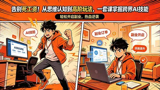 告别死工资！从思维认知到高阶玩法，一套课掌握跨界AI技能，轻松开启副业-33资源网