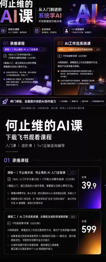 AI创作全链路实战教程｜万字手册·提示词拆解·9节工作流课，打造稳定高质量AI视频作品-33资源网
