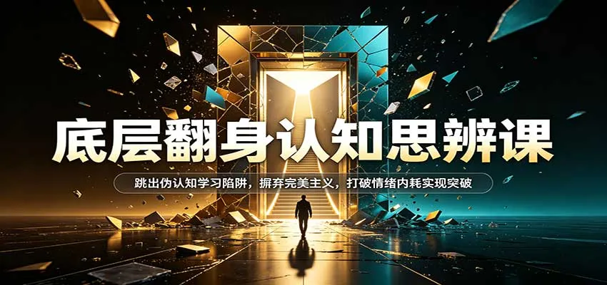 底层翻身认知思辨课：跳出伪认知学习陷阱，摒弃完美主义，打破情绪内耗实现突破-33资源网