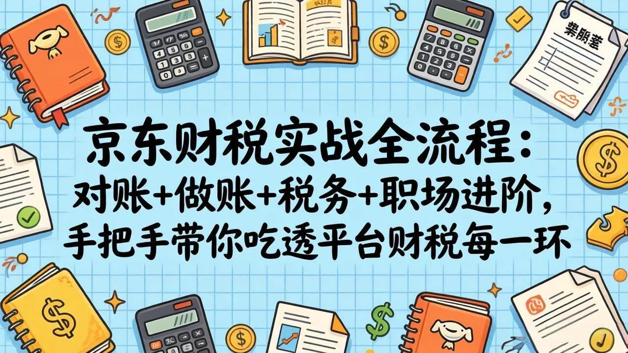 （17675期）京东财税实战全流程：对账+做账+税务+职场进阶，手把手带你吃透平台财税每一环-33资源网