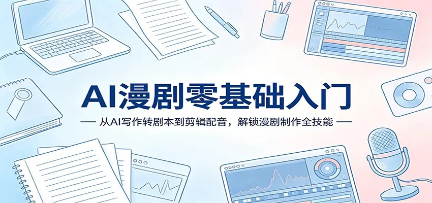 AI漫剧零基础入门：从AI写作转剧本到剪辑配音，解锁漫剧制作全技能-33资源网