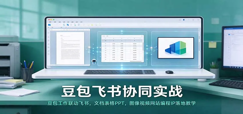 豆包飞书协同实战：豆包工作联动飞书，文档表格PPT，图像视频网站编程IP落地教学-33资源网
