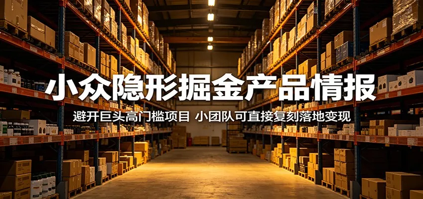 小众隐形掘金产品情报：避开巨头高门槛项目，小团队可直接复刻落地变现-33资源网