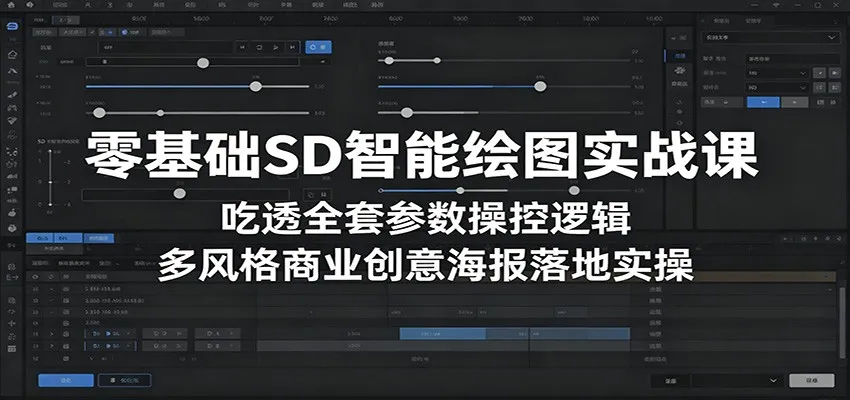 零基础SD智能绘图实战课：吃透全套参数操控逻辑，多风格商业创意海报落地实操-33资源网