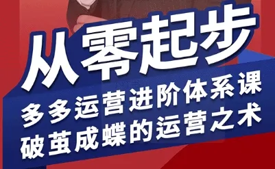 拼多多运营进阶系统课，从零起步，多多运营进阶体系课，破茧成蝶的运营之术（更新26年4月）-33资源网