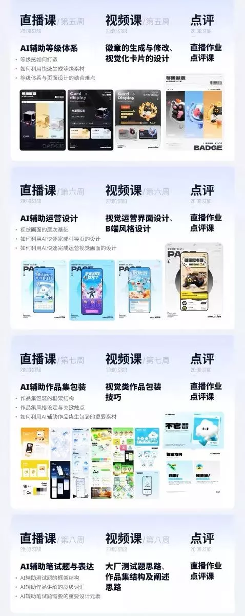 AI+UI系统实战课：十周完整教学｜图标IP运营视觉｜笔试作品集交互动效全套落地教程-33资源网
