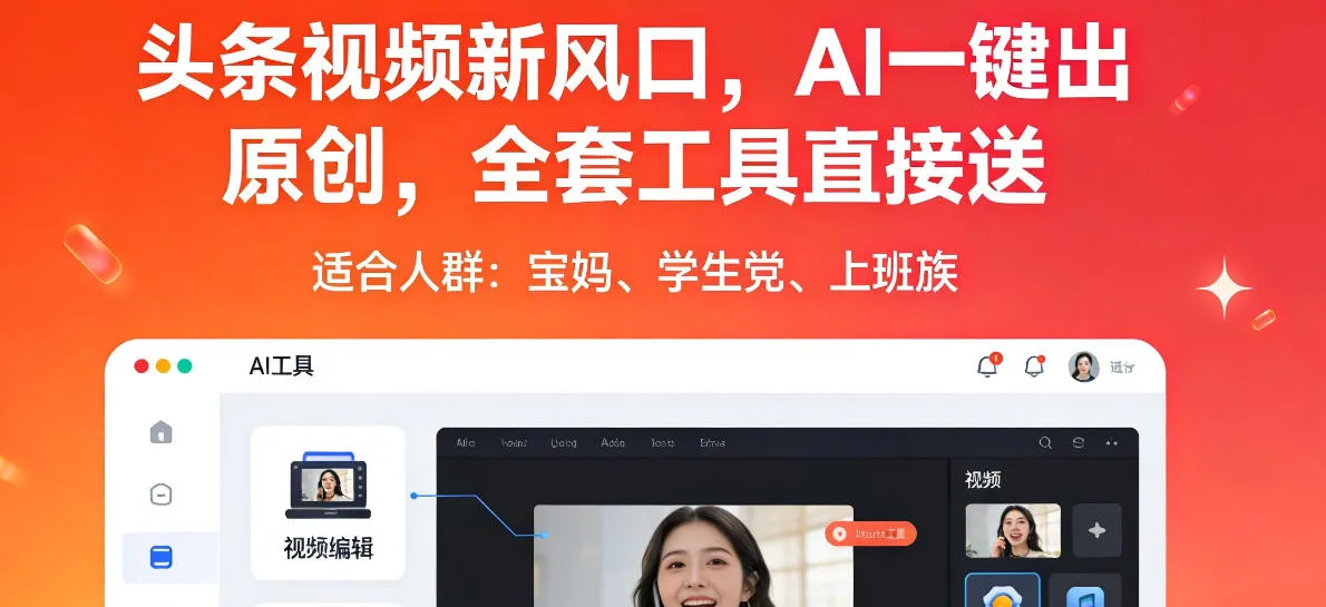 头条视频新风口，AI一键出原创，全套工具直接送，人人可做，有手就行【揭秘】-33资源网