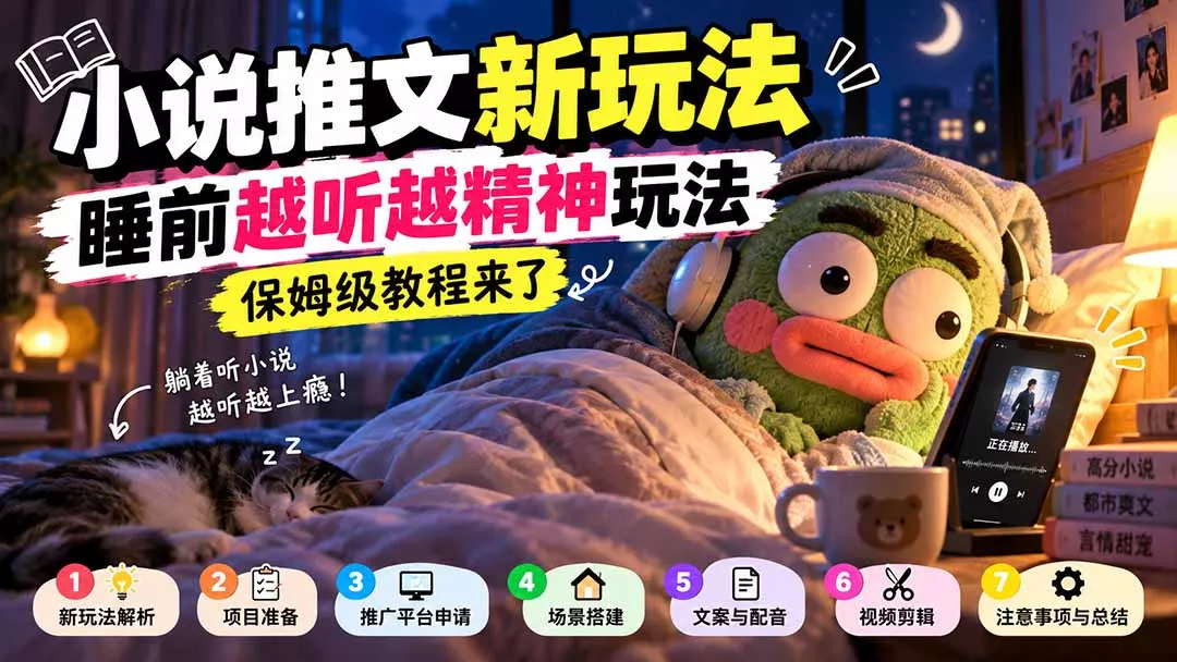 小说推文新玩法,睡前越听越精神玩法,保姆级教程来了-33资源网
