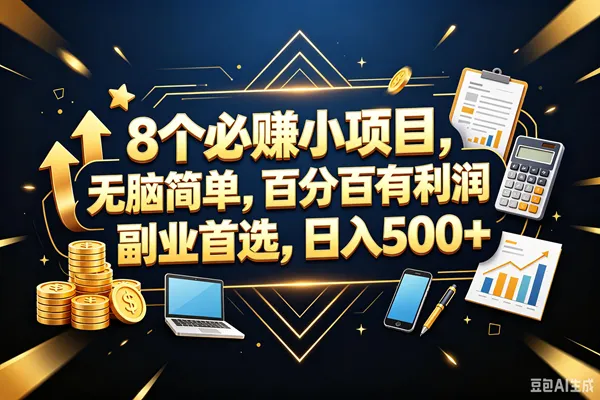 （18530期）9个必赚钱的小项目，百分百赚米，无脑简单，副业首选，日入399+-33资源网