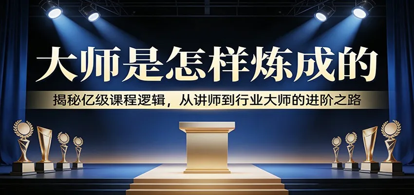 大师是怎样炼成的：揭秘亿级课程逻辑，从讲师到行业大师的进阶之路-33资源网