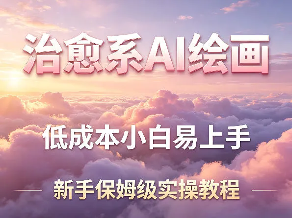 治愈系AI绘画提示词项目，低成本小白易上手，每天10分钟，新手保姆级实操教程-33资源网